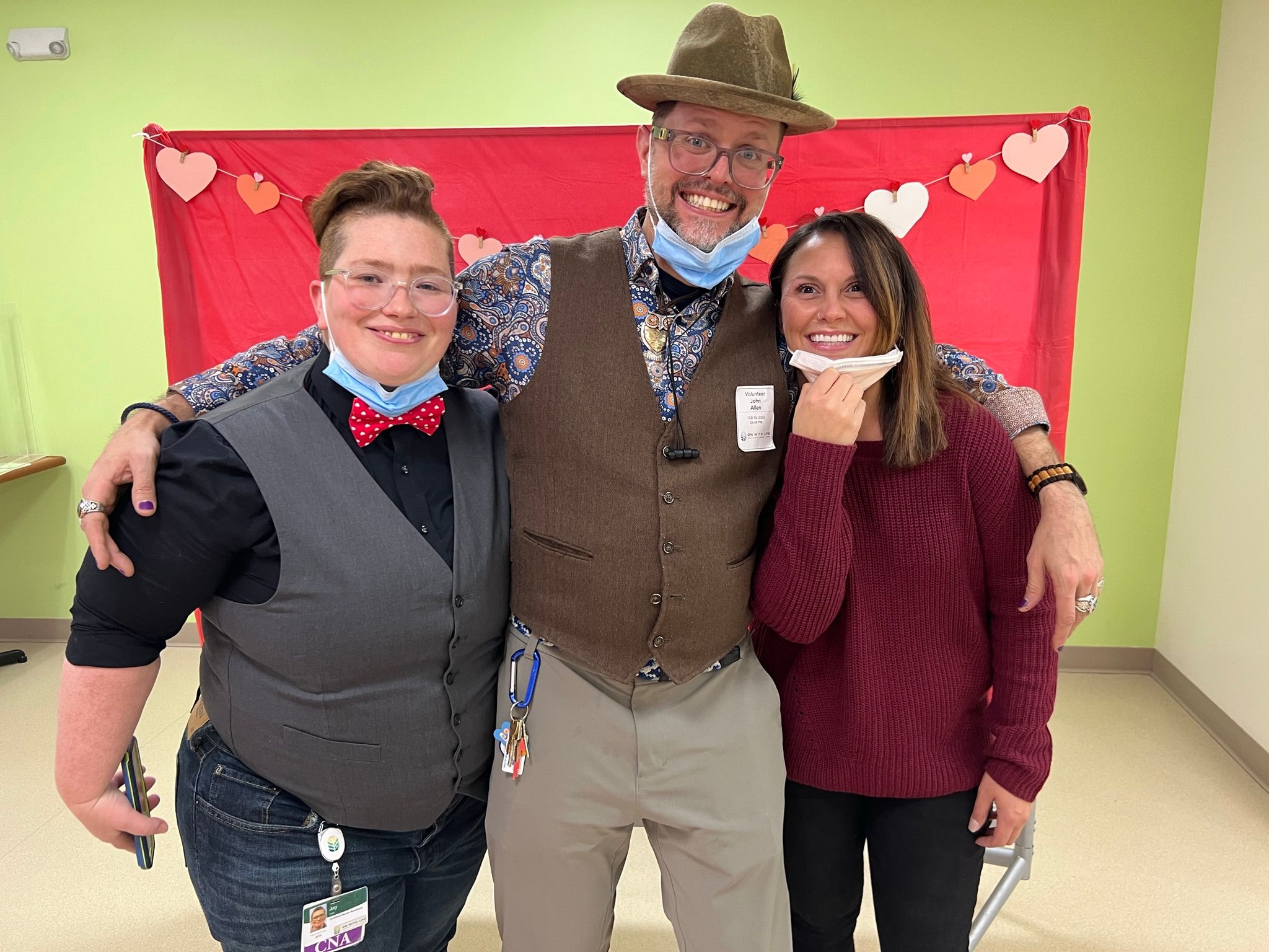 John Allen with On With Life staff 